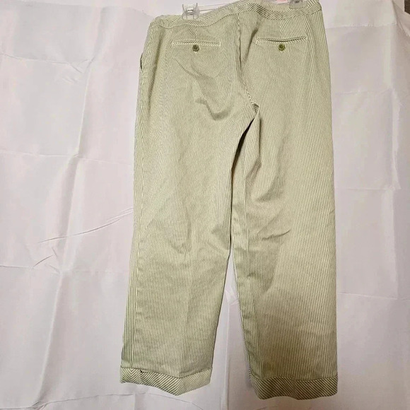 Talbots lime green and white striped capris - Picture 2 of 8